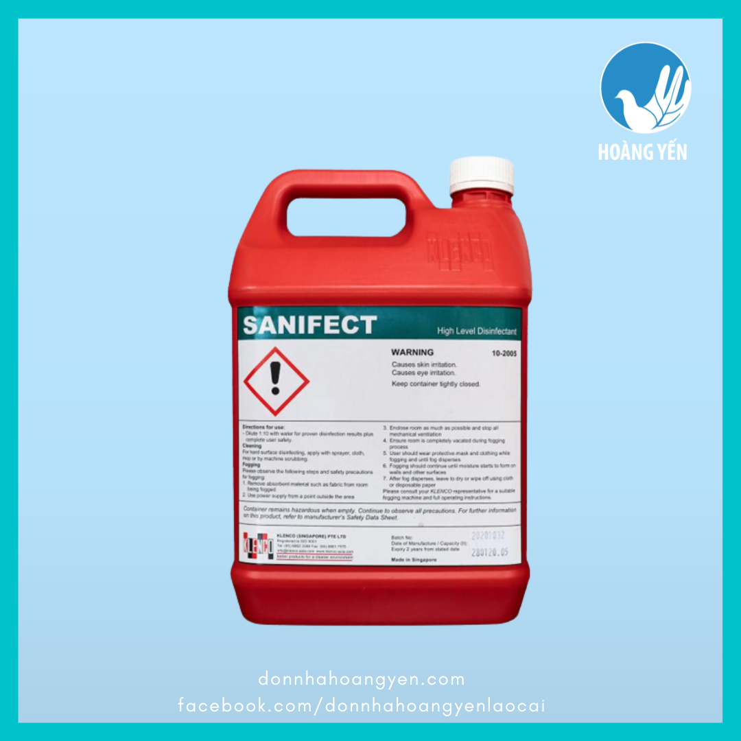 Klenco Sanifect High Level Disinfectant Solution Singapore 5L